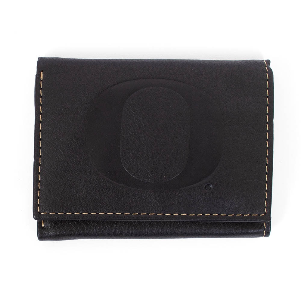 Classic Oregon O, MCM Group, Black, Wallet, Accessories, Unisex, Contrast Stitch, Tri-Fold, 944154